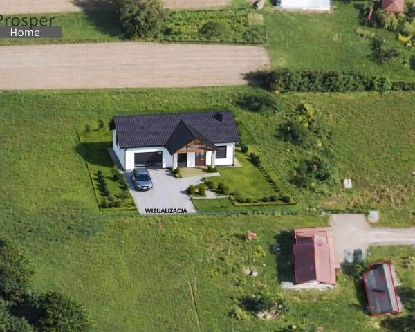 Wola Zgłobieńska – działka z projektem domu SALMA-3